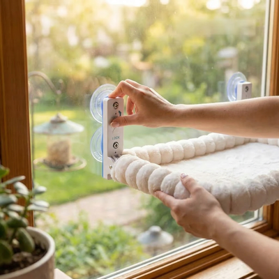 SunNap™ Window Perch — Folding Cat Hammock